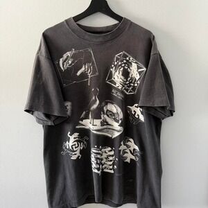 90s MC Escher AOP Art T-shirt Men's XL